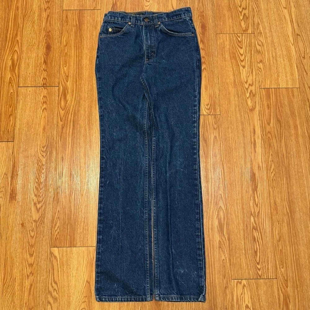 Levi's Men's Jeans 517 Orange Tab Dark Wash Blue Boot Cut Measures 28x33